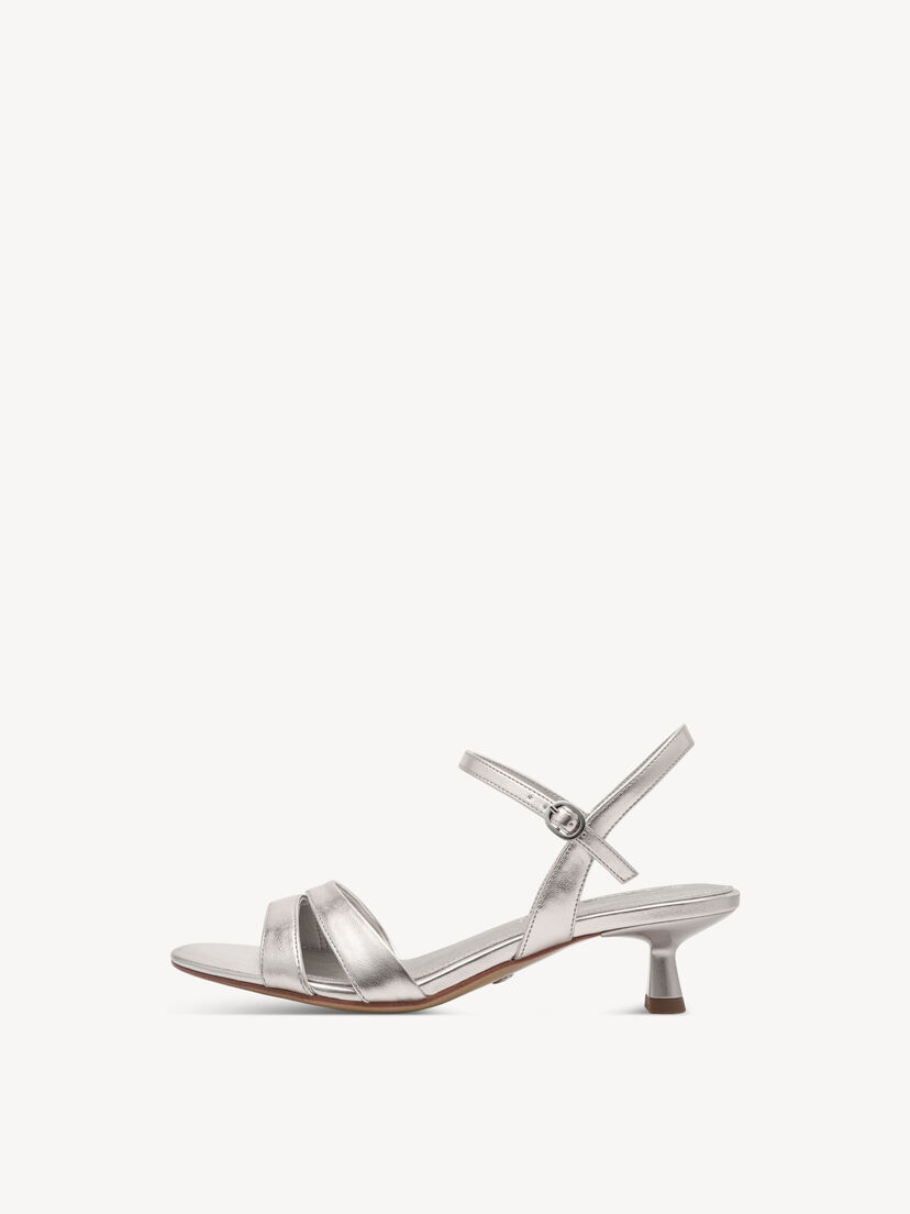 Sandaaltje - metallic, PLATINUM, hi-res