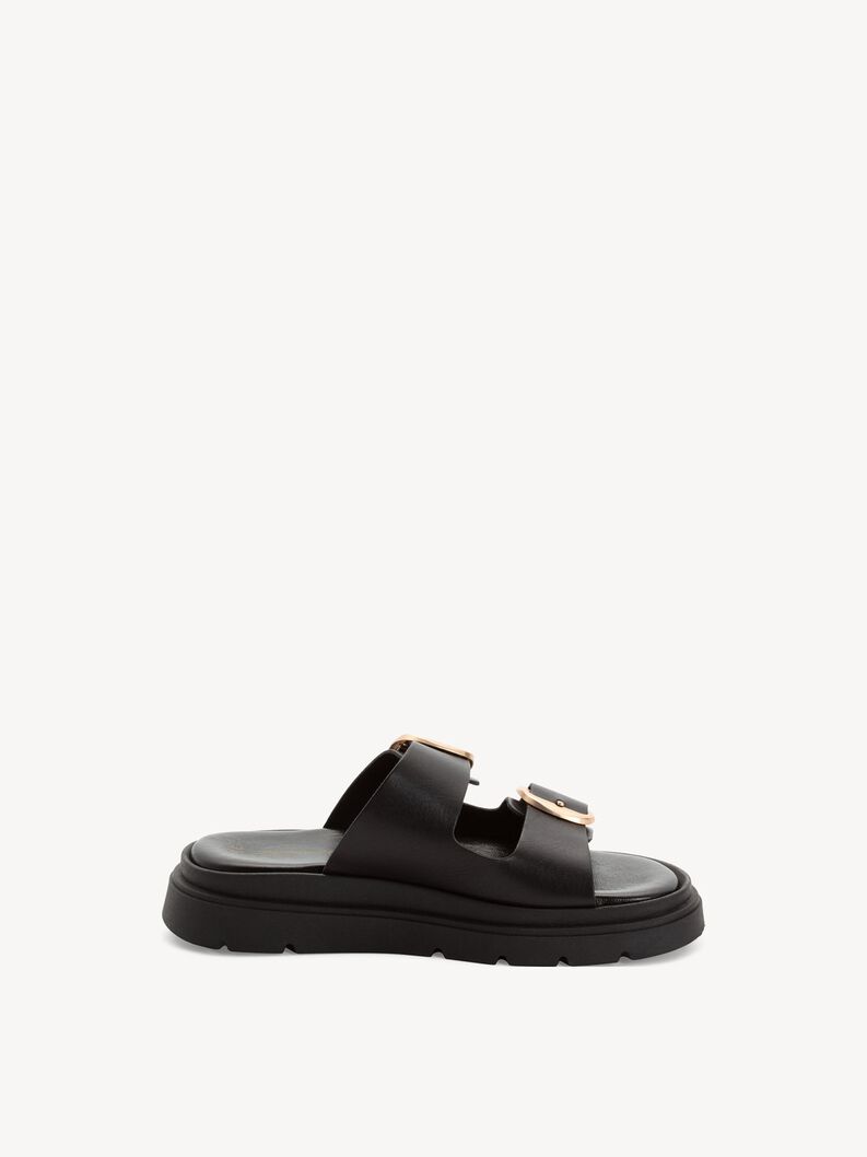 Leather Mule - black, BLACK LEATHER, hi-res