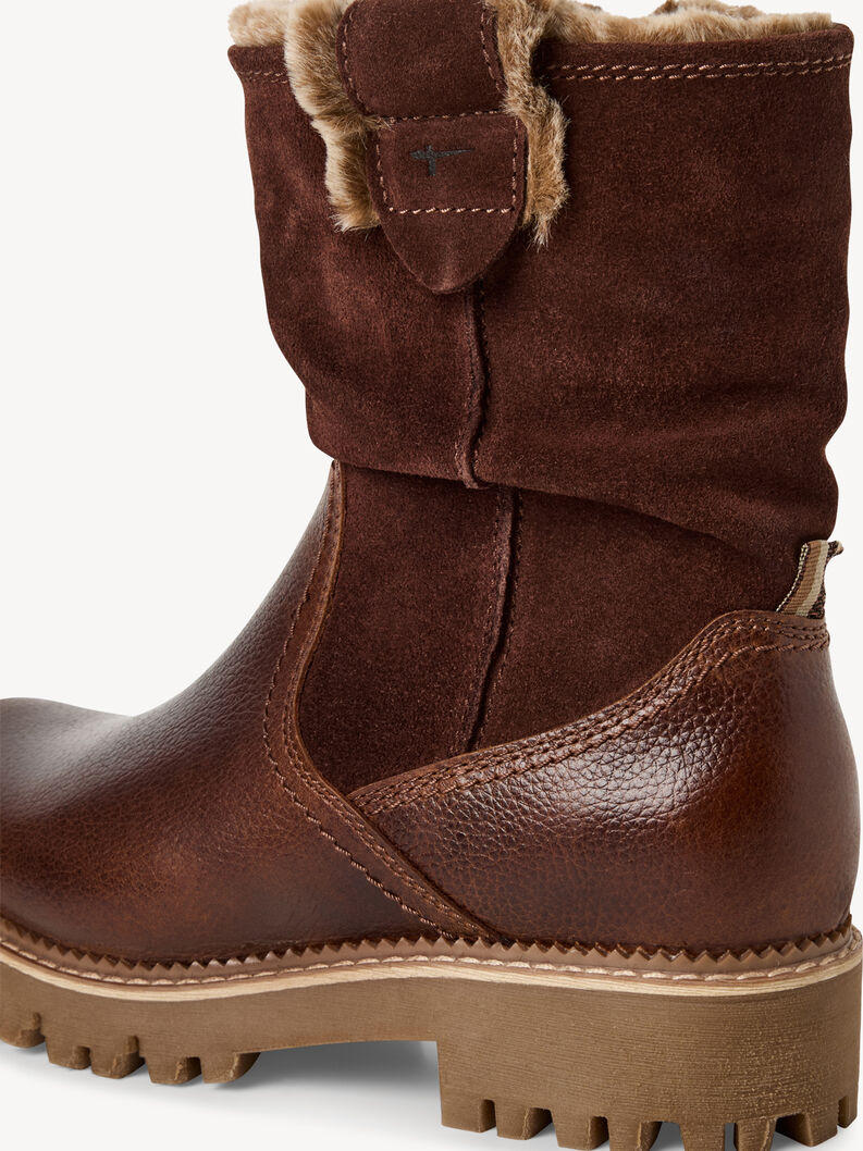 Bottine en cuir - marron doublure chaude, cognac, hi-res