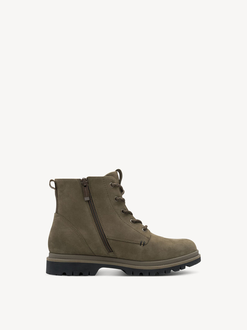 Bottine en cuir - vert, OLIVE, hi-res