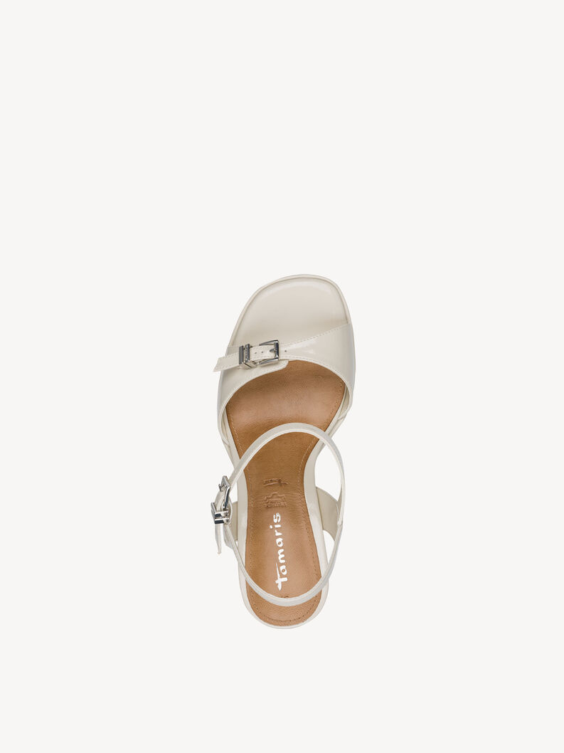 Heeled sandal, IVORY, hi-res