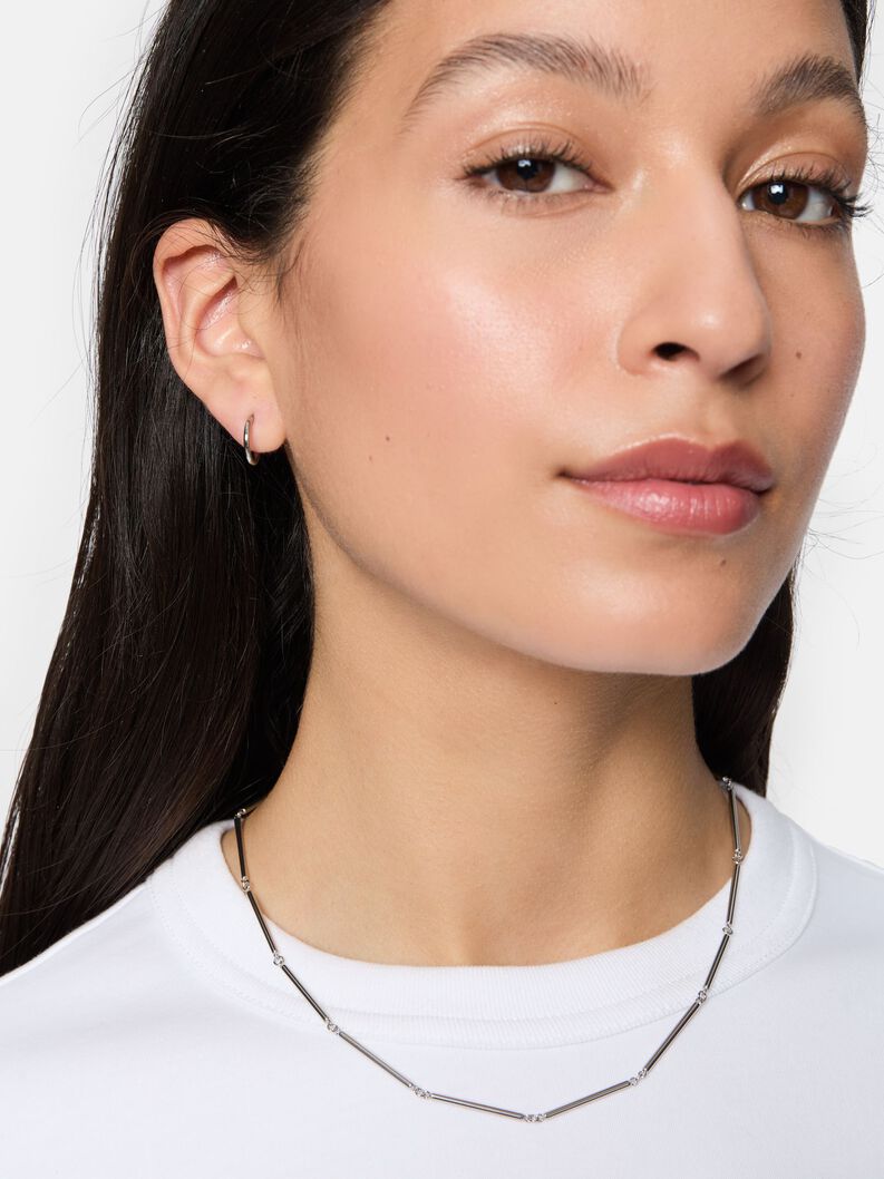 Creole earring - silver, silver, hi-res