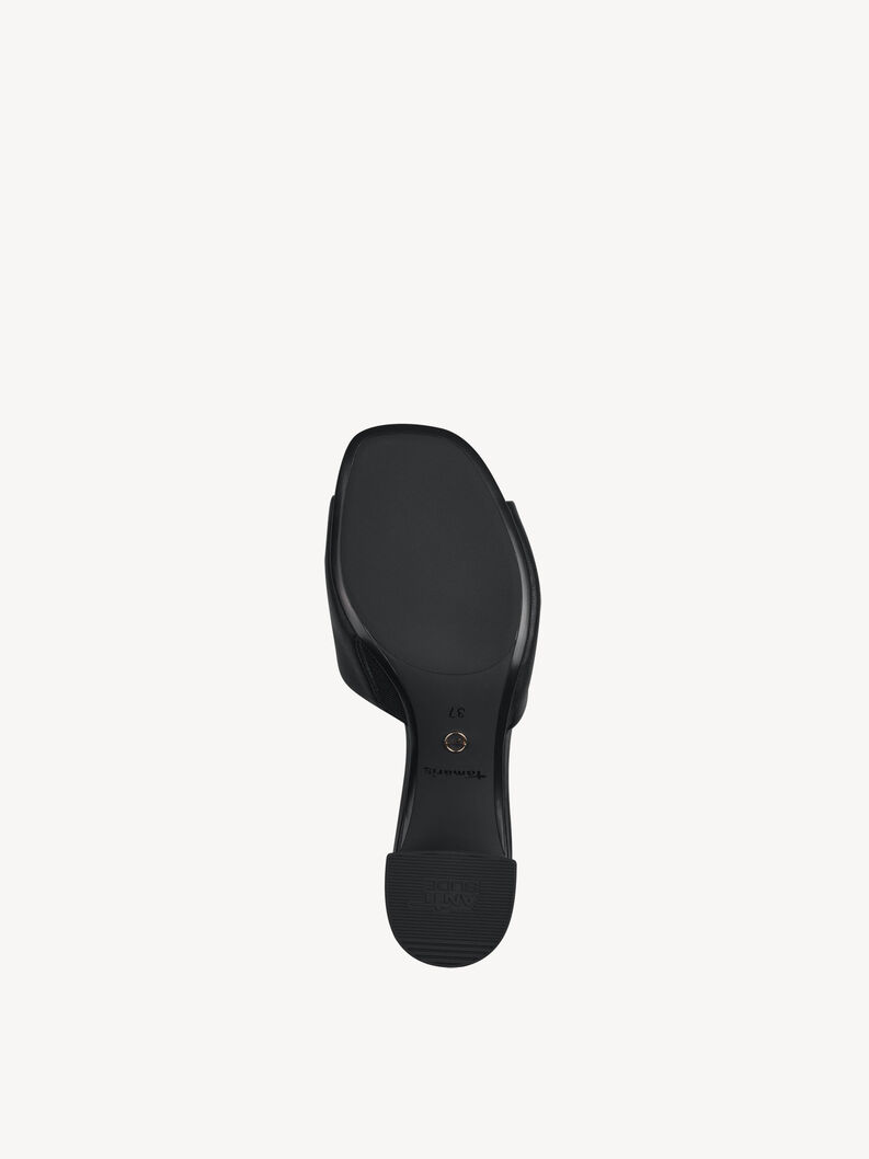 Lederpantolette - schwarz, BLACK, hi-res