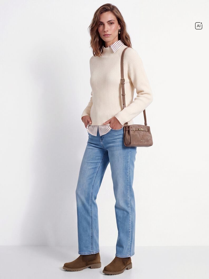Bottine Chelsea en cuir - marron, BROWN, hi-res