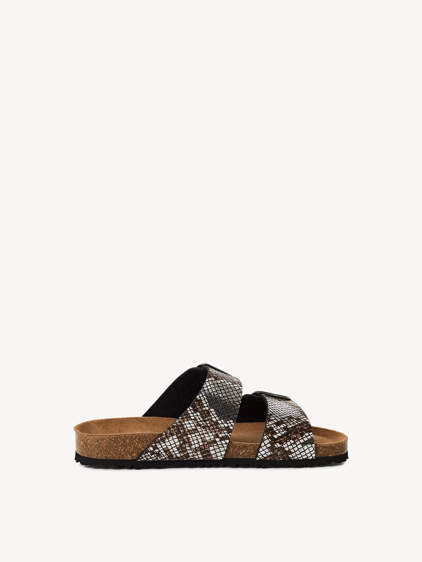 Slipper - zwart, BLACK/SNAKE, hi-res