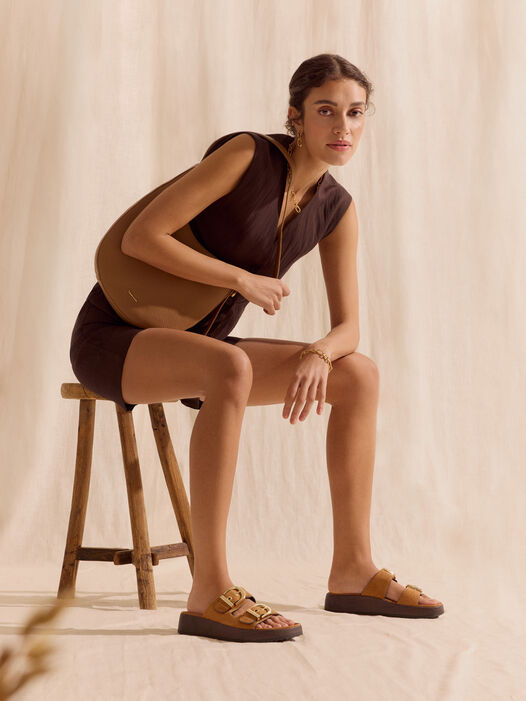 Slipper, cognac, hi-res