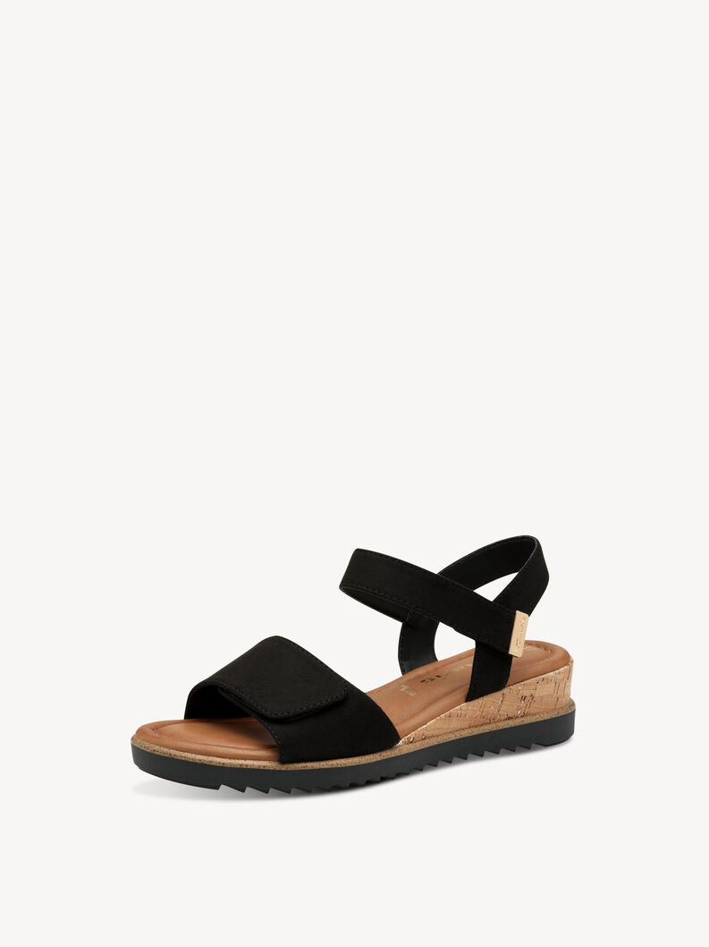 Sandalette - schwarz, BLACK, hi-res