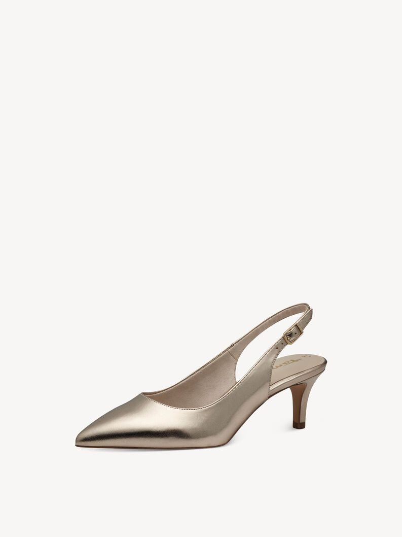 Slingpumps - guld, LIGHT GOLD, hi-res