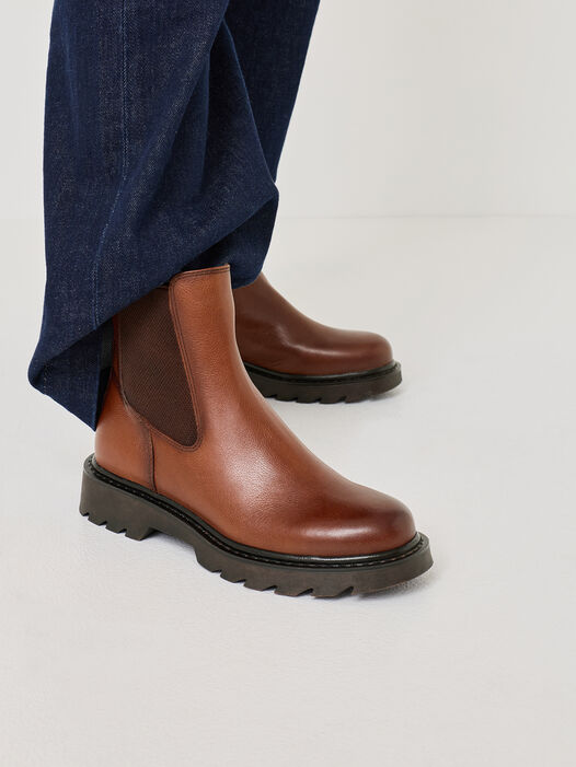 Chelseaboot, cognac, hi-res