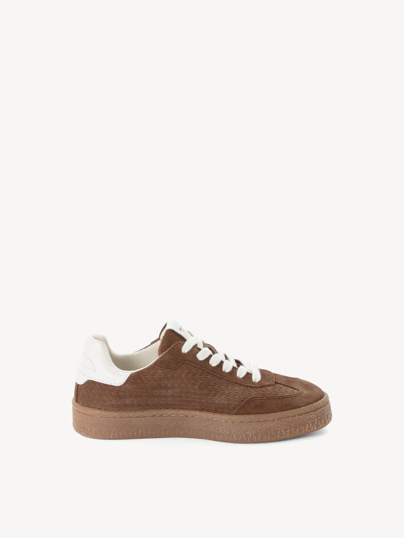 Leren Sneaker - bruin, BROWN, hi-res