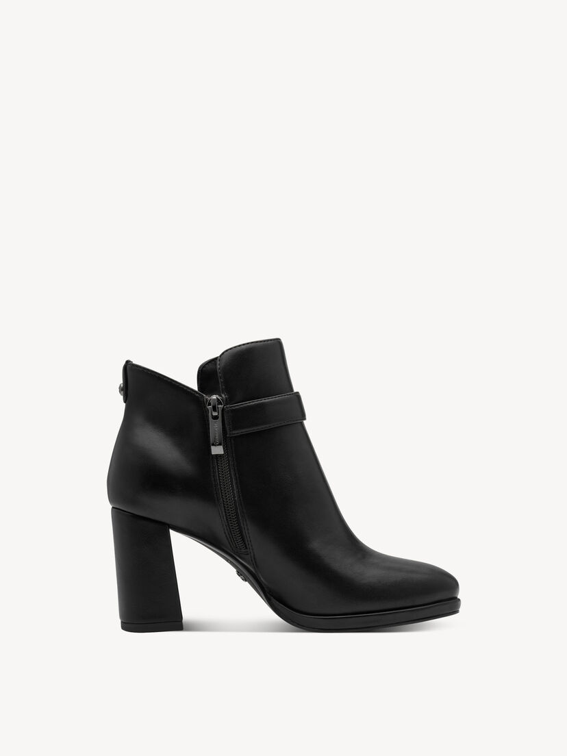 Enkellaarsje - zwart, BLACK, hi-res