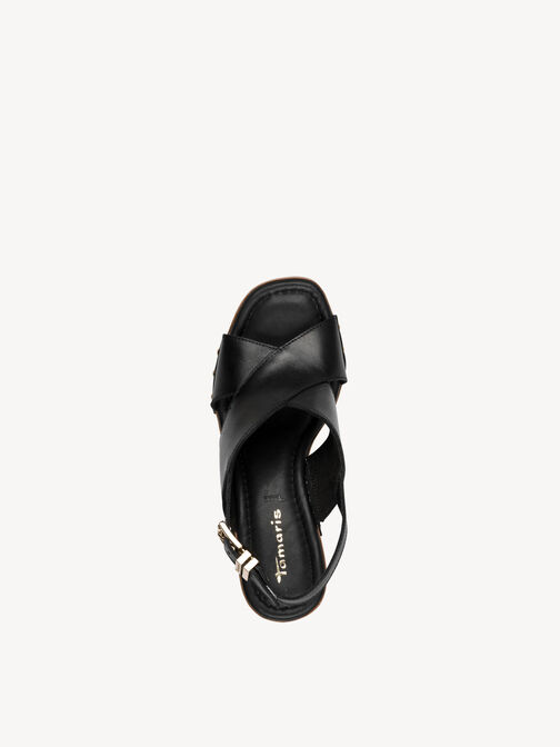 Sandale &agrave; talon, BLACK, hi-res