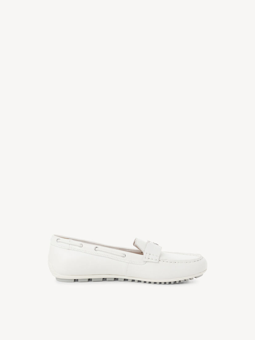 Leren Mocassin - wit, WHITE LEATHER, hi-res