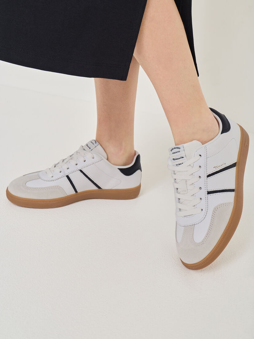 Sneaker - wit, WHITE/BLACK, hi-res