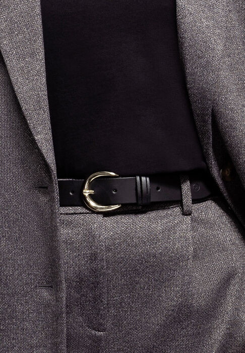Leren riem, zwart, hi-res