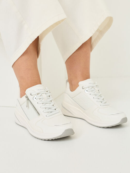 Sneaker, WHITE/SILVER, hi-res