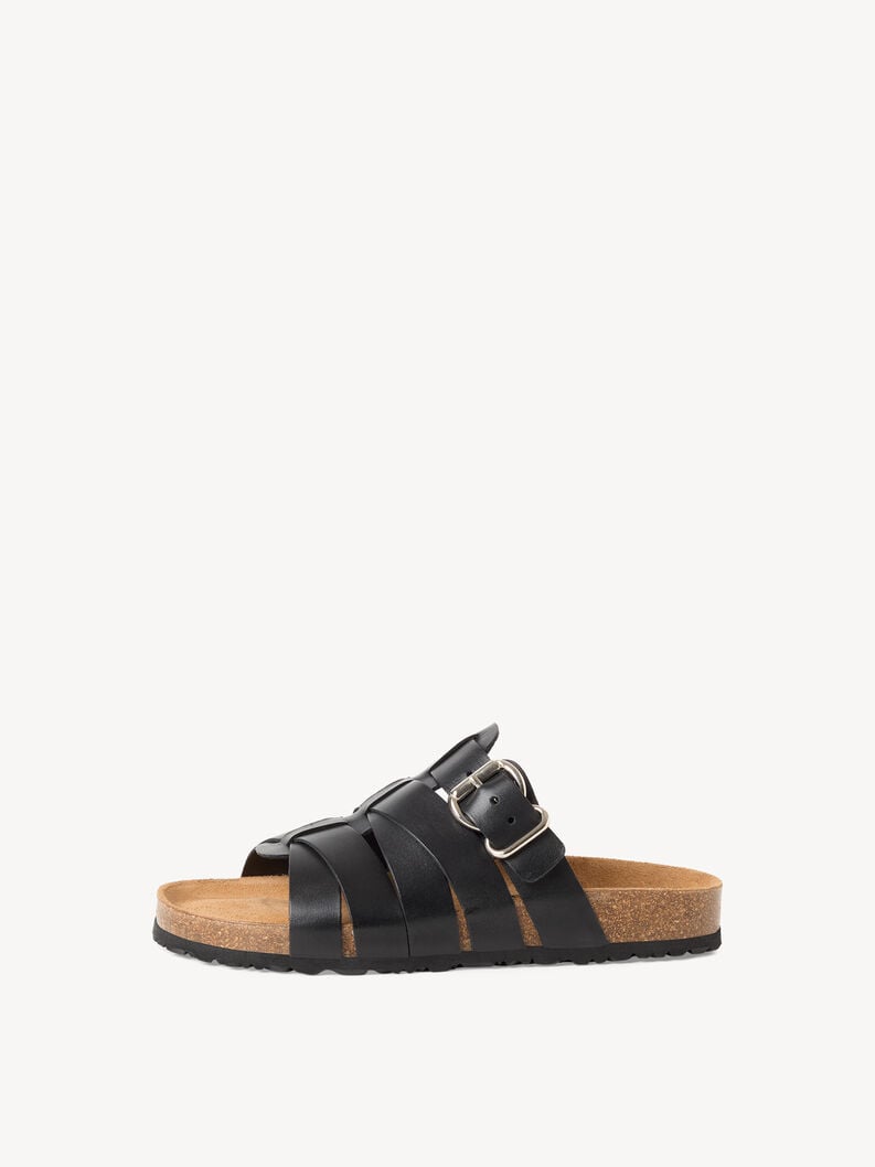 Leren Slipper - zwart, BLACK LEATHER, hi-res