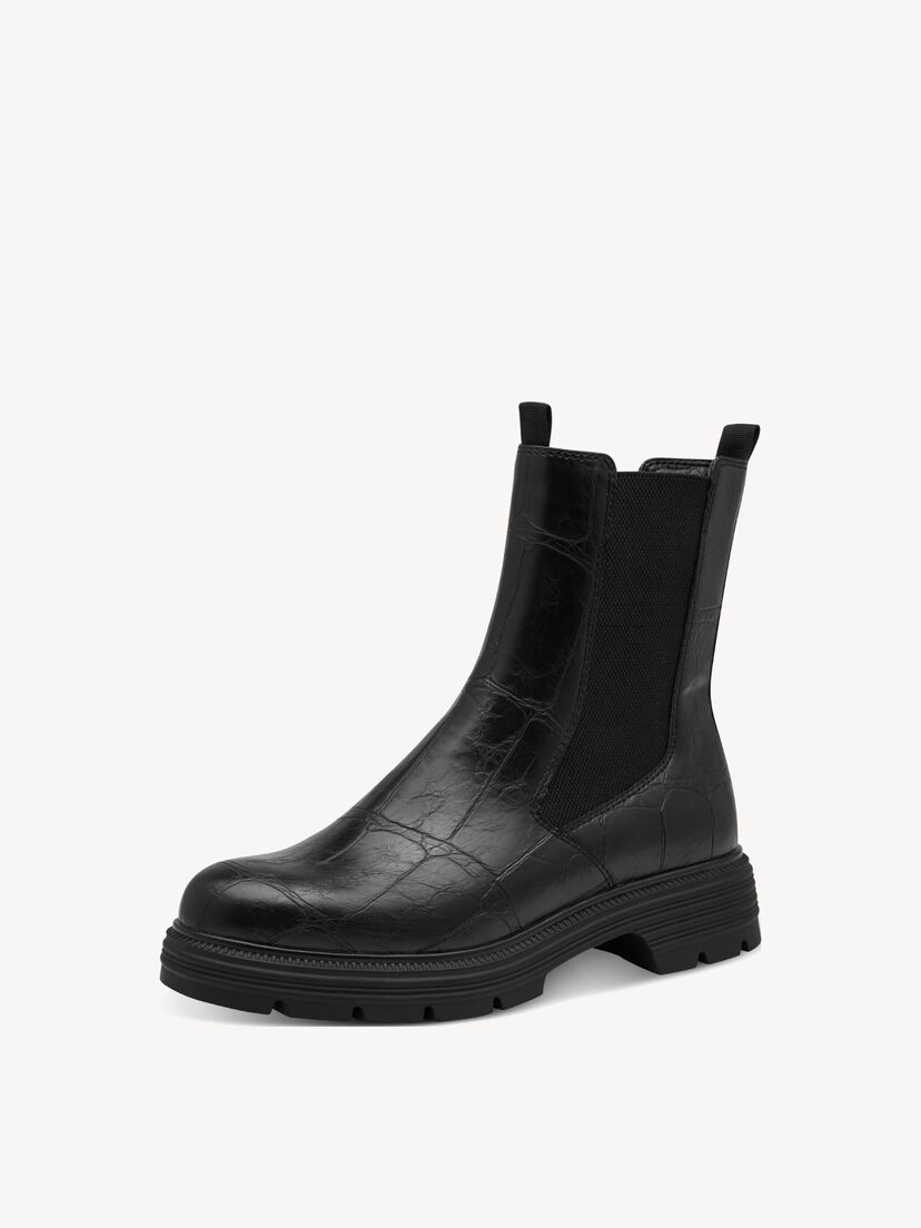 Chelseaboot - zwart, BLACK CROCO, hi-res