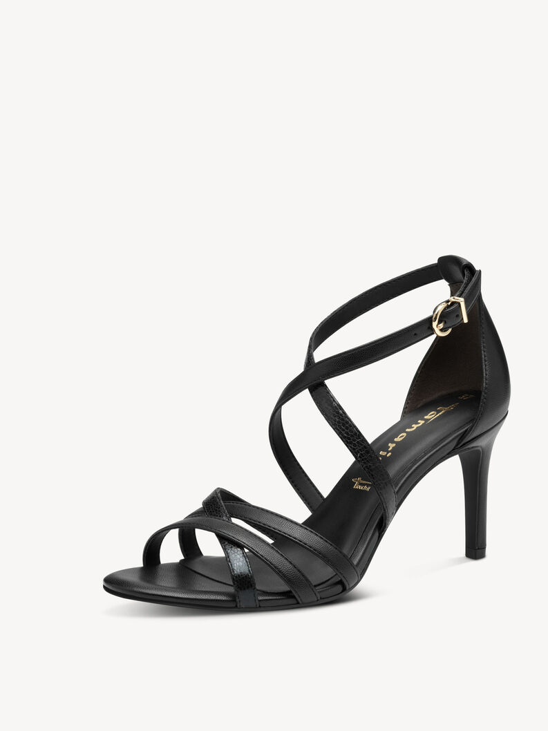 Sandalette - sort, BLACK, hi-res