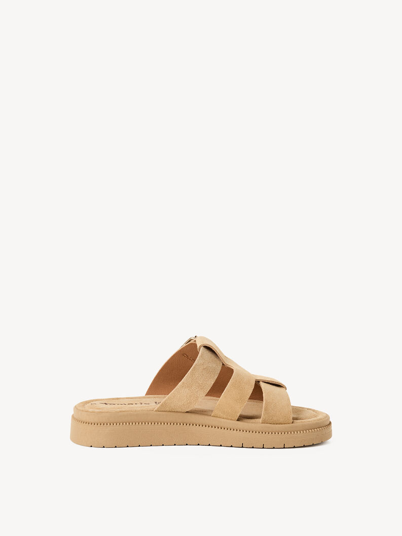 Mule en cuir - beige, BEIGE SUEDE, hi-res