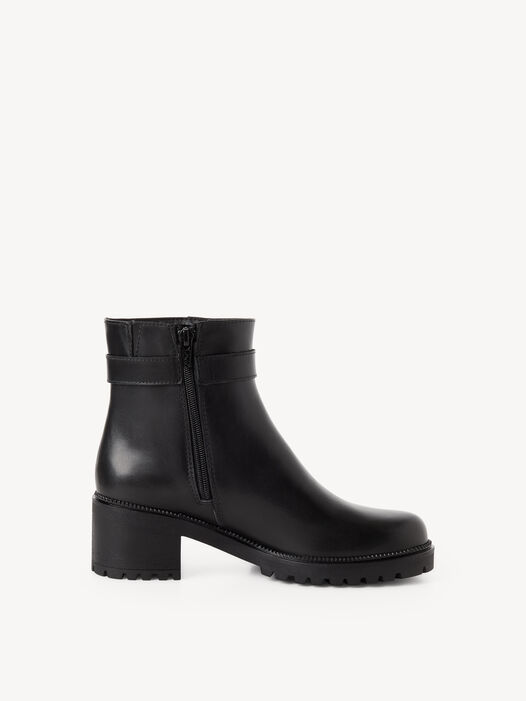 Enkellaarsje, BLACK LEATHER, hi-res