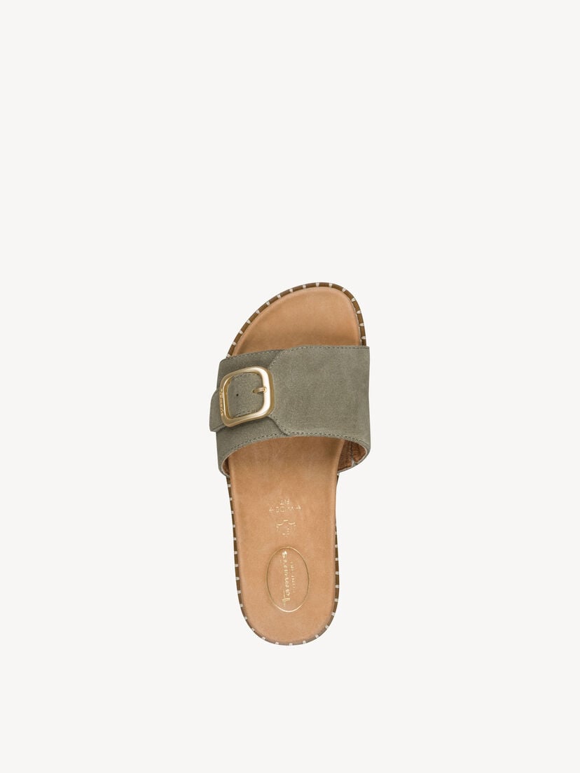 Leren Slipper - khaki, SAGE SUEDE, hi-res
