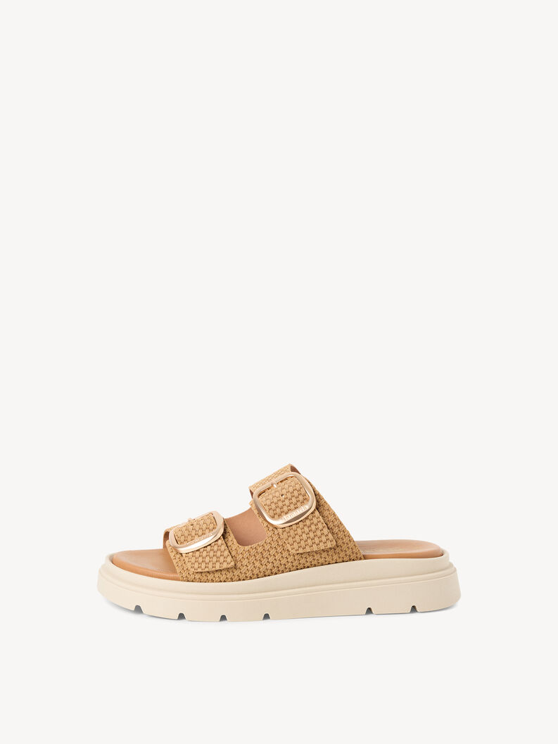 Leren Slipper - bruin, BROWN STRUCT., hi-res