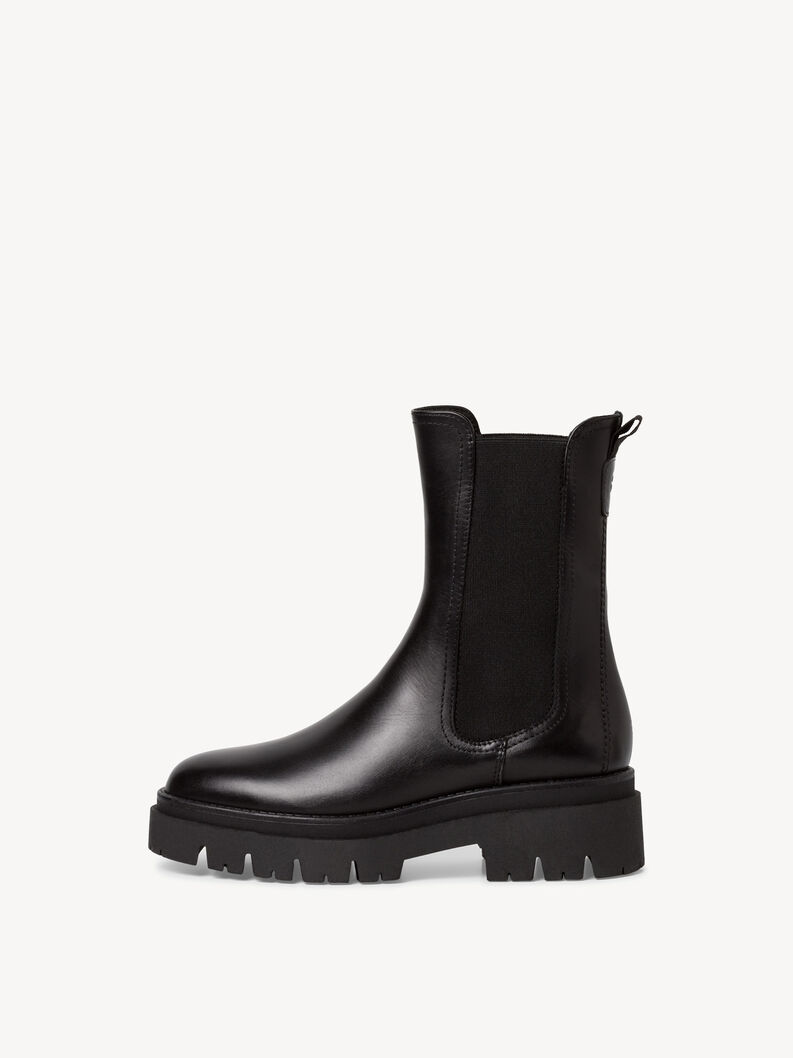 Bottine Chelsea en cuir - noir, BLACK, hi-res