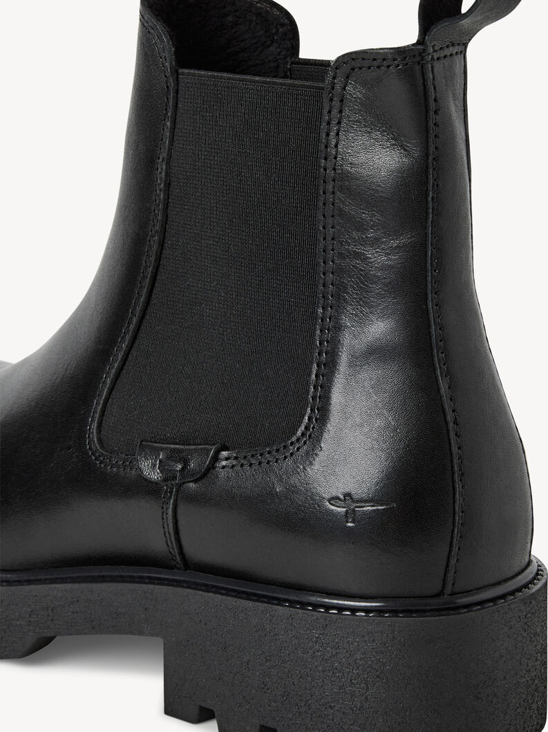 Bottine Chelsea en cuir - noir, BLACK, hi-res