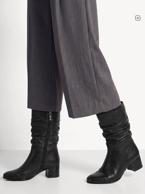 Stivaletti, BLACK LEATHER, hi-res