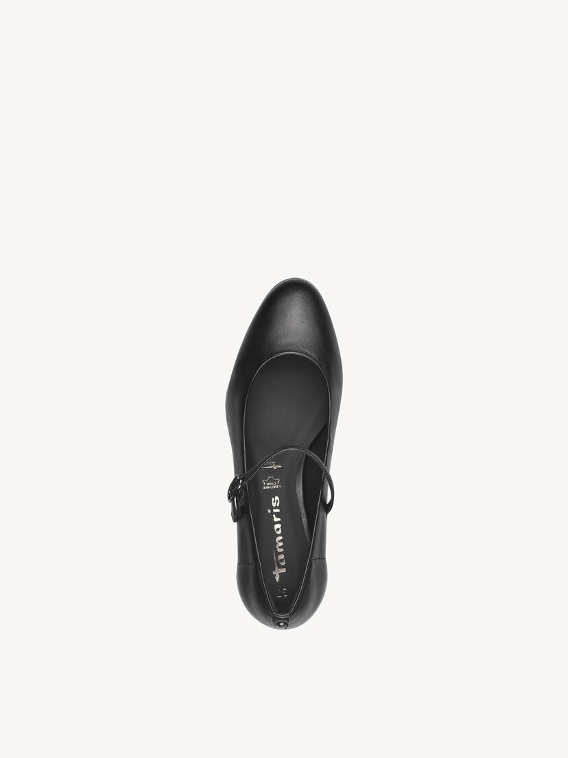 Leren Pumps - zwart, BLACK LEATHER, hi-res