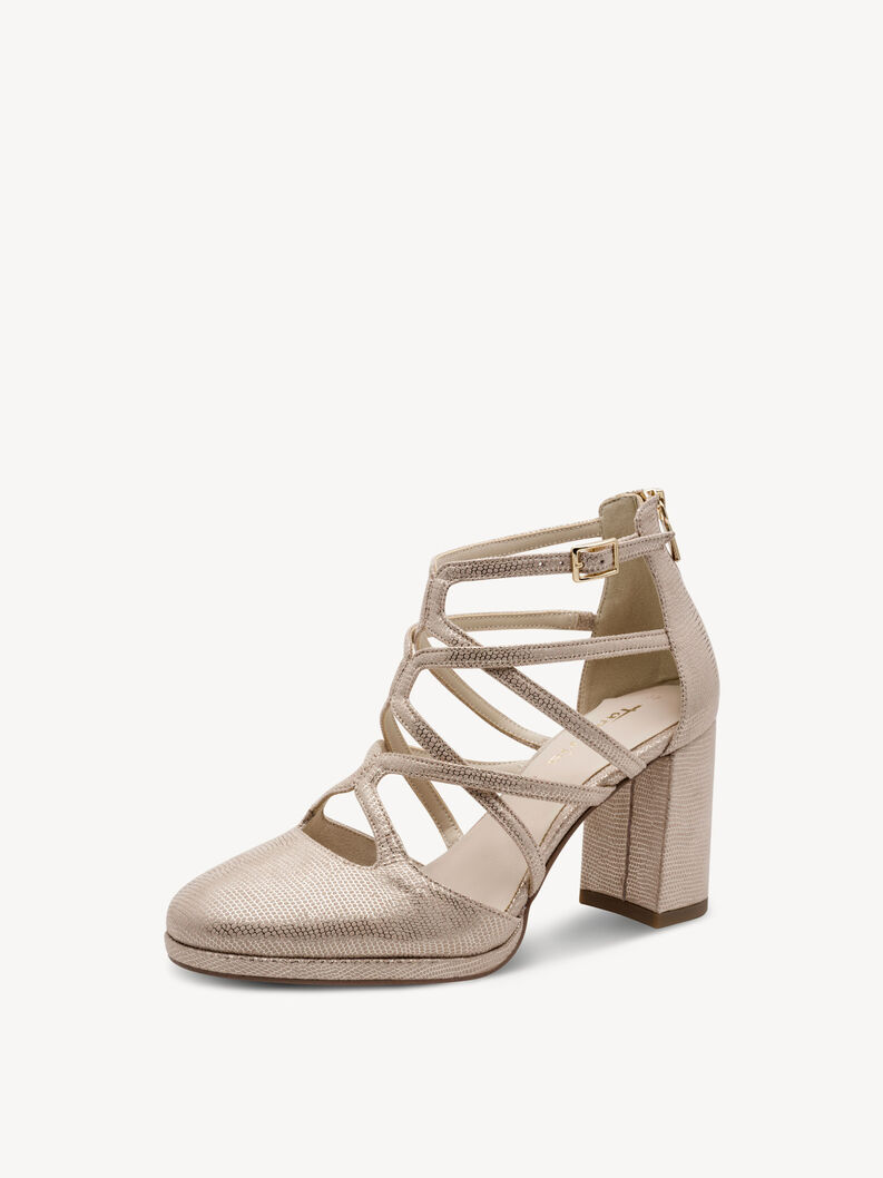 Pumps - metallic, LT GOLD STRUCT, hi-res