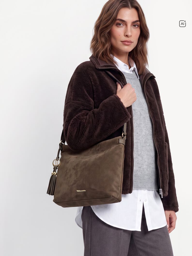 Sac &agrave; bandouli&egrave;re - marron, taupe, hi-res