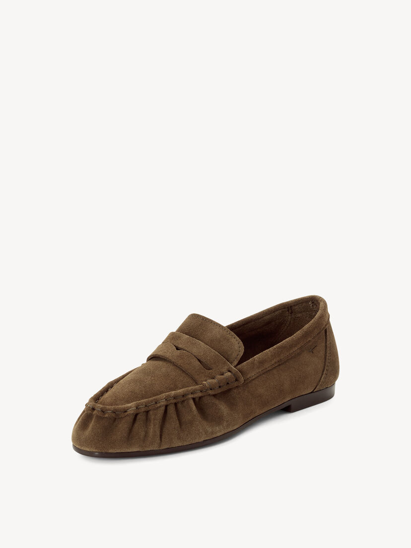 Leren Mocassin - groen, OLIVE, hi-res
