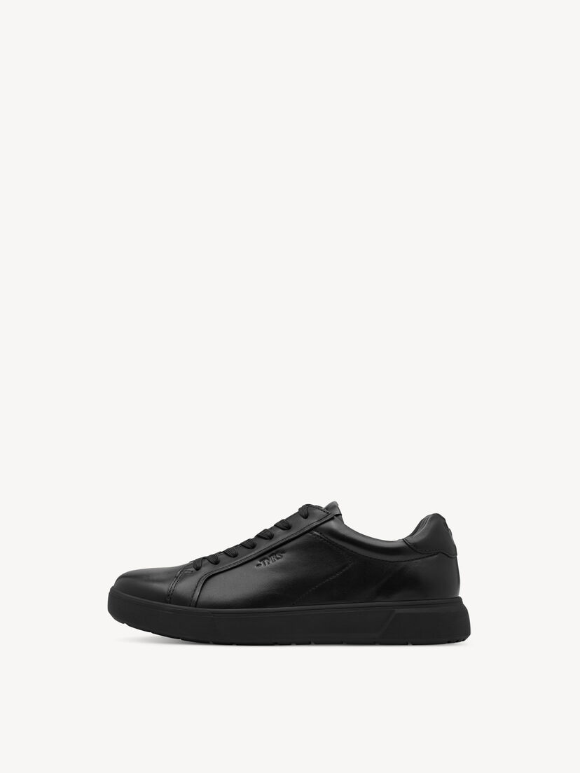 Leren Sneaker - zwart, BLACK, hi-res