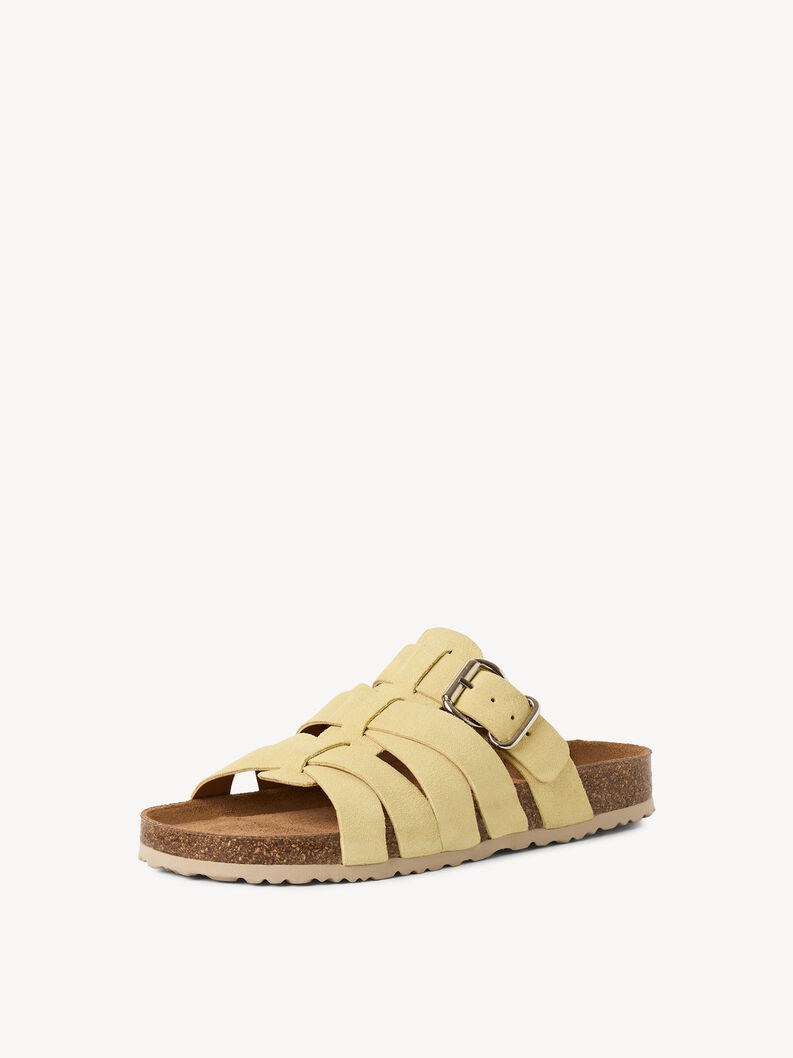 Leather Mule - yellow, SOFT LEMON, hi-res