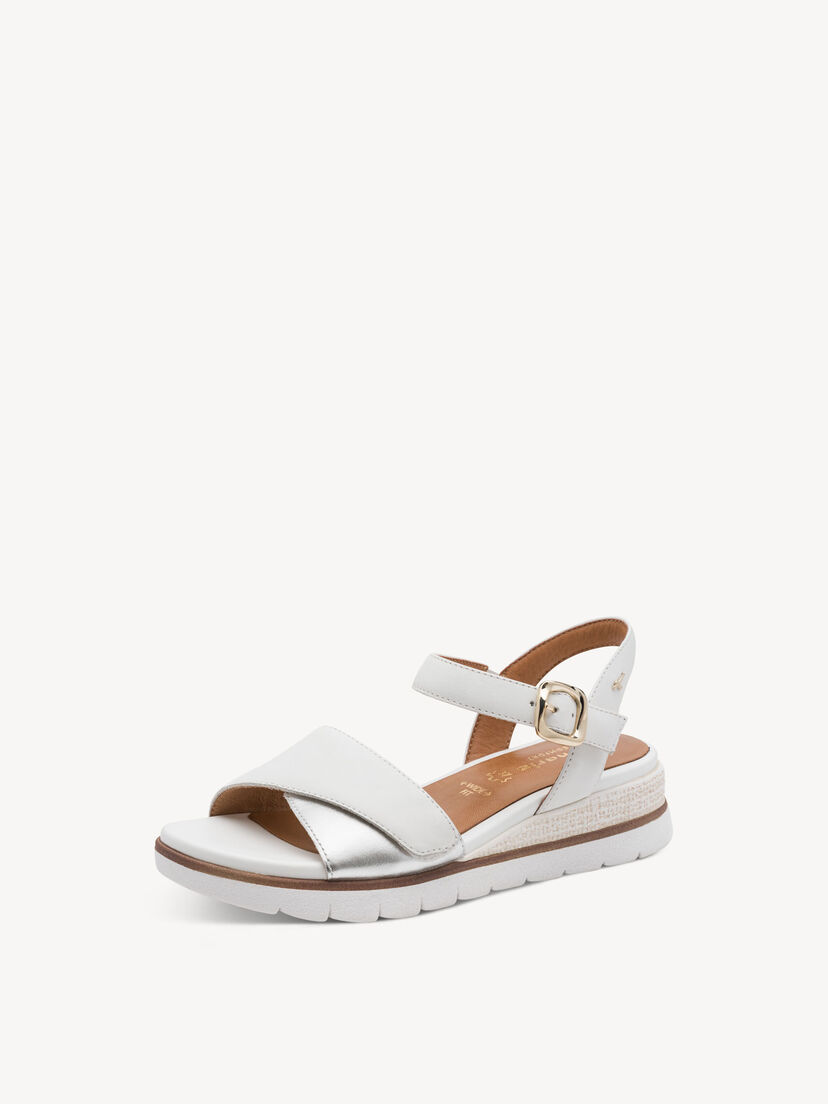 Sandaaltje - wit, WHITE/SILVER, hi-res