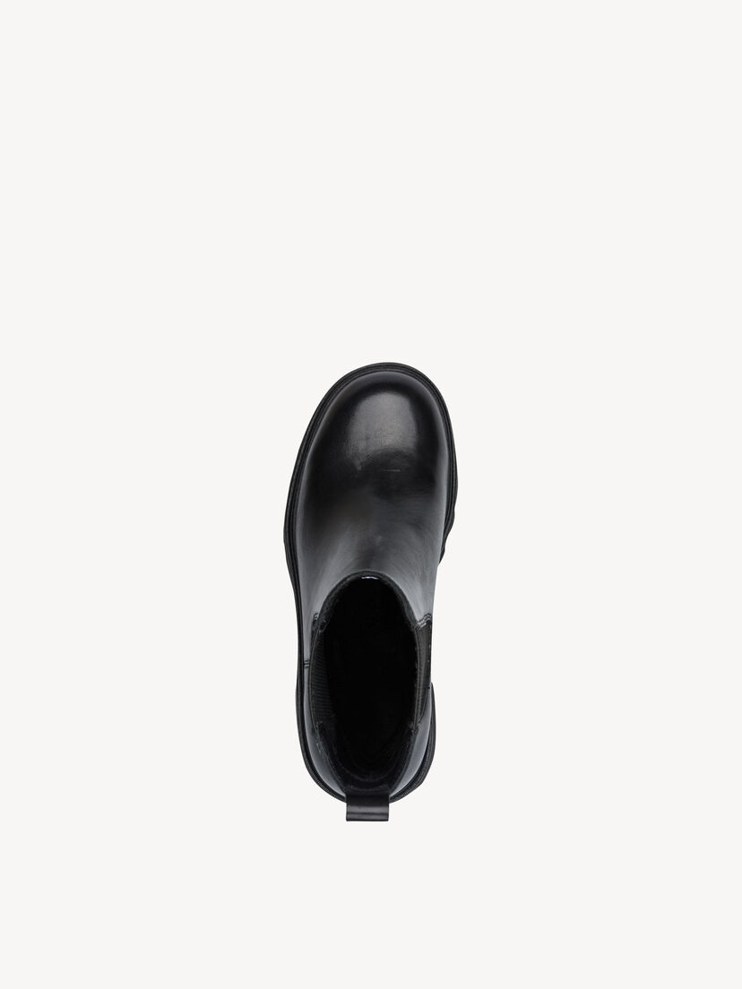 Leren Chelseaboot - zwart, BLACK, hi-res