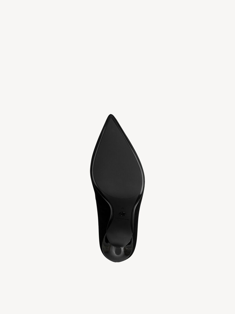 Leren Pumps - zwart, BLACK SUEDE, hi-res