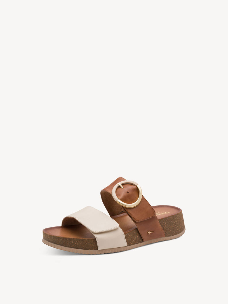 Leather Mule - beige, IVORY COMB, hi-res