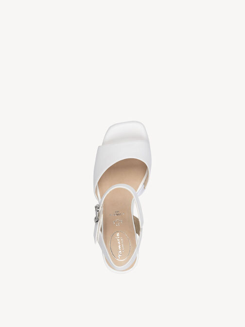 Heeled sandal, WHITE NAPPA, hi-res