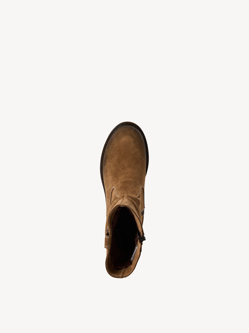 Leren Enkellaarsje - bruin, BROWN, hi-res