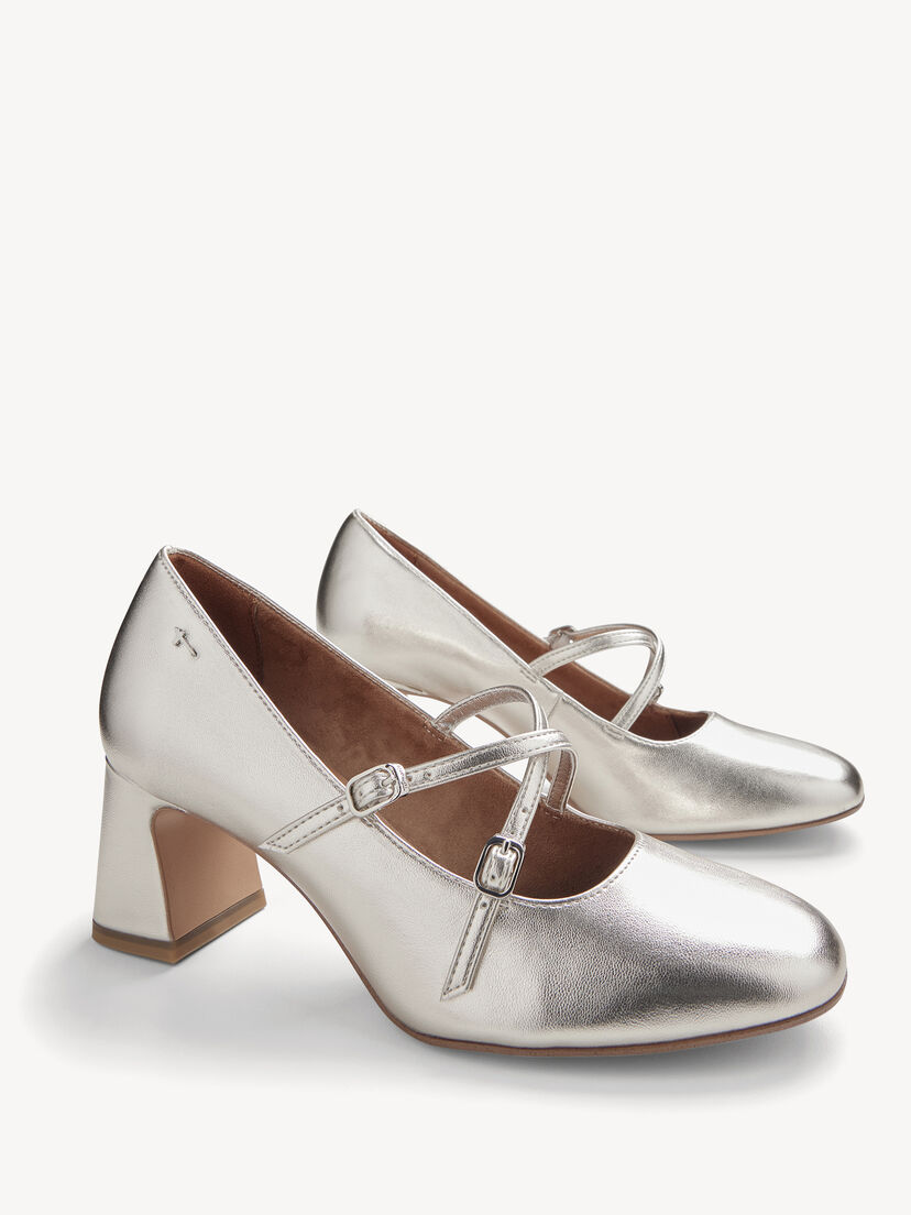 Pumps - metallic, PLATINUM, hi-res