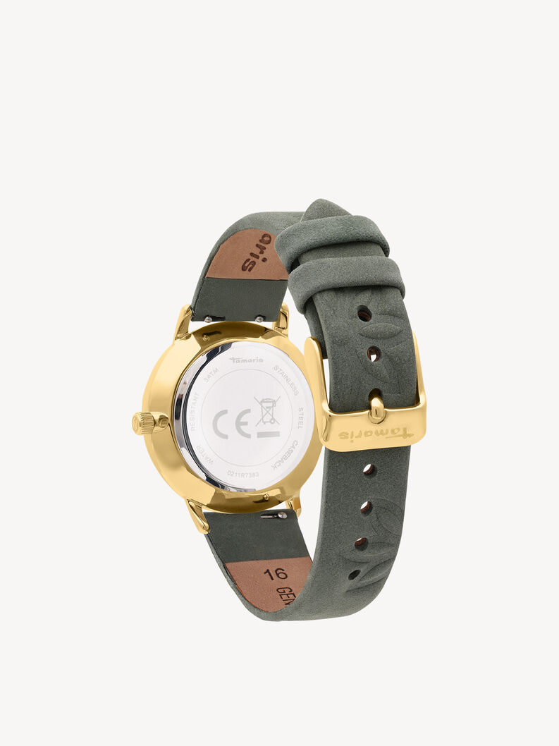 Uhr - gold, gold-matt silber-wei&szlig;, hi-res