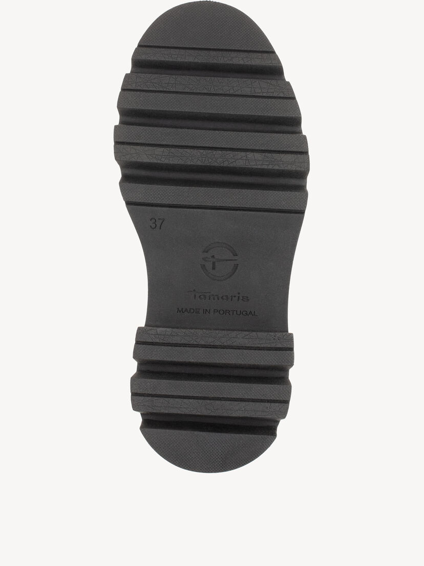 Enkellaarsje - zwart warme voering, BLACK LEATHER, hi-res
