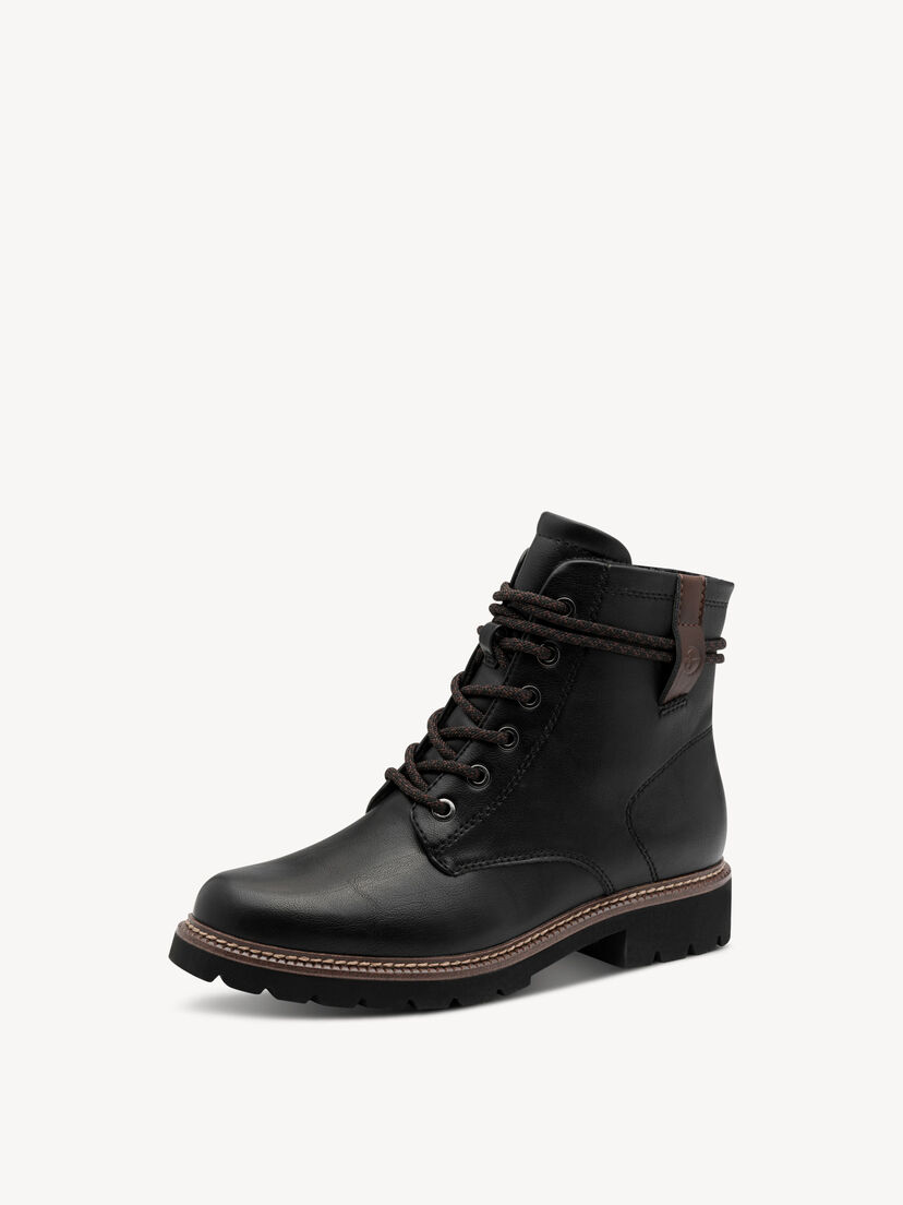 Enkellaarsje - zwart, BLACK, hi-res