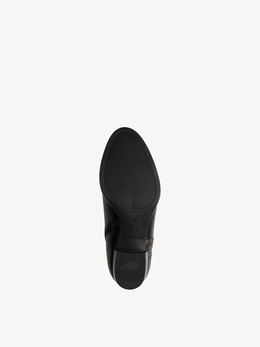 Enkellaarsje - zwart, BLACK, hi-res