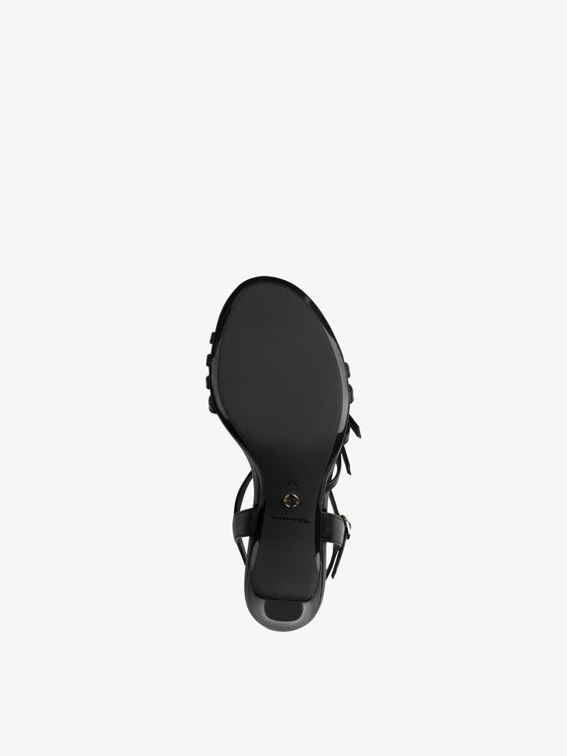 Leren Sandaaltje - zwart, BLACK, hi-res