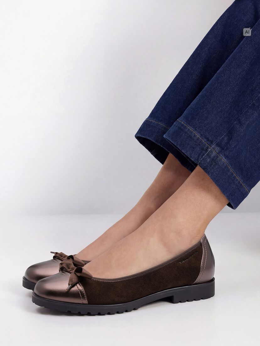 Ballerina - bruin, MOCCA SUEDE, hi-res