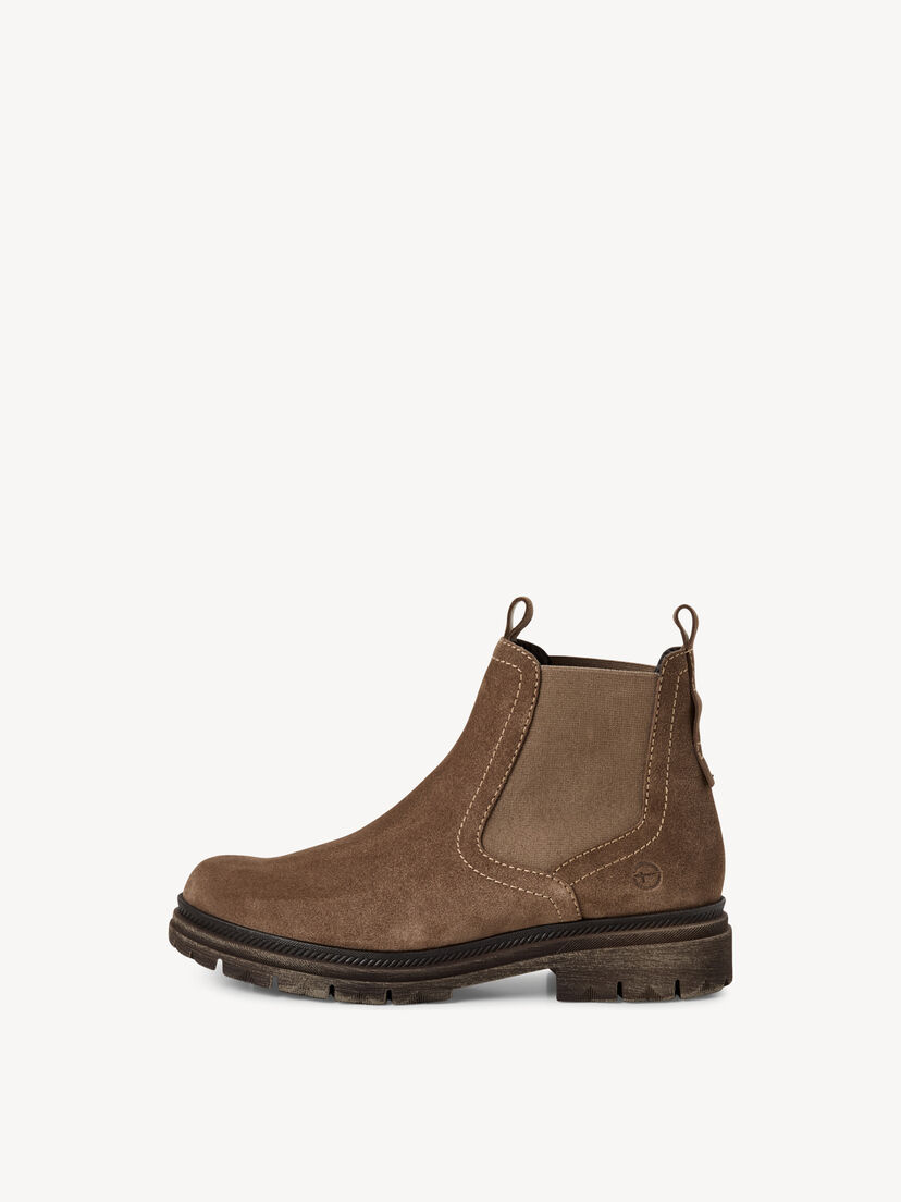 Leren Chelseaboot - bruin, BROWN, hi-res